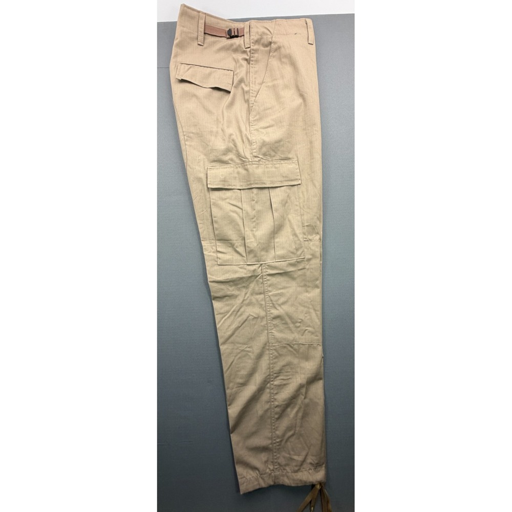 BDU Combat Trousers Khaki Tan Cargo Pants 100% Cotton USA | Men's Medium Long - Picture 15 of 15